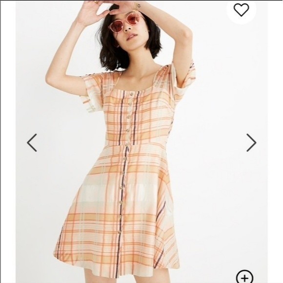 Madewell Dresses & Skirts - MADEWELL Shimmer Plaid Mini Dress SIZE 4